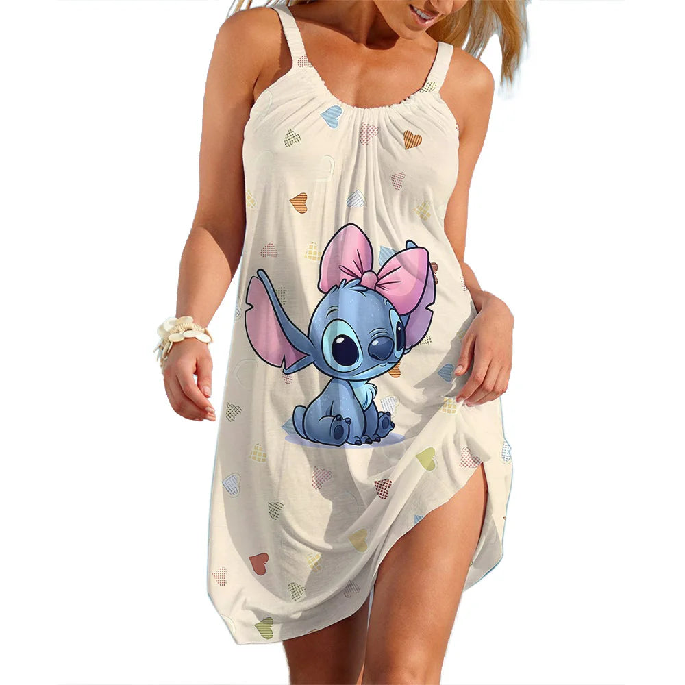 Disney Stitch Women Fashion Sling Dress