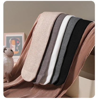 Autumn Winter Thin Plush Vertical Stripe