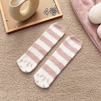 Autumn Winter Socks Cute Cat Claw