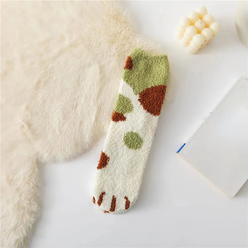 Autumn Winter Socks Cute Cat Claw