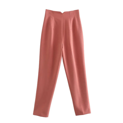 Women Fashion Straight Pants High Waist