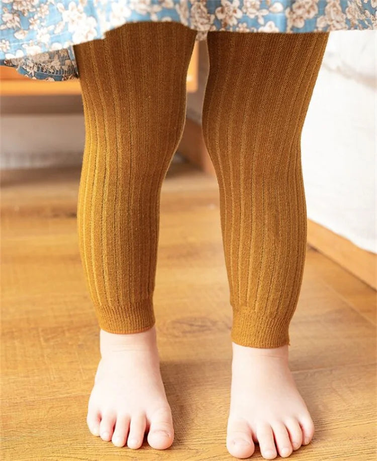 Children's Girls Boys Pants Knitted Leggings