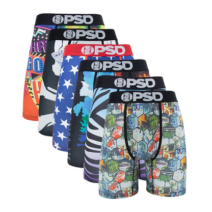 6Pcs Fashion Print Men Underwear Boxer