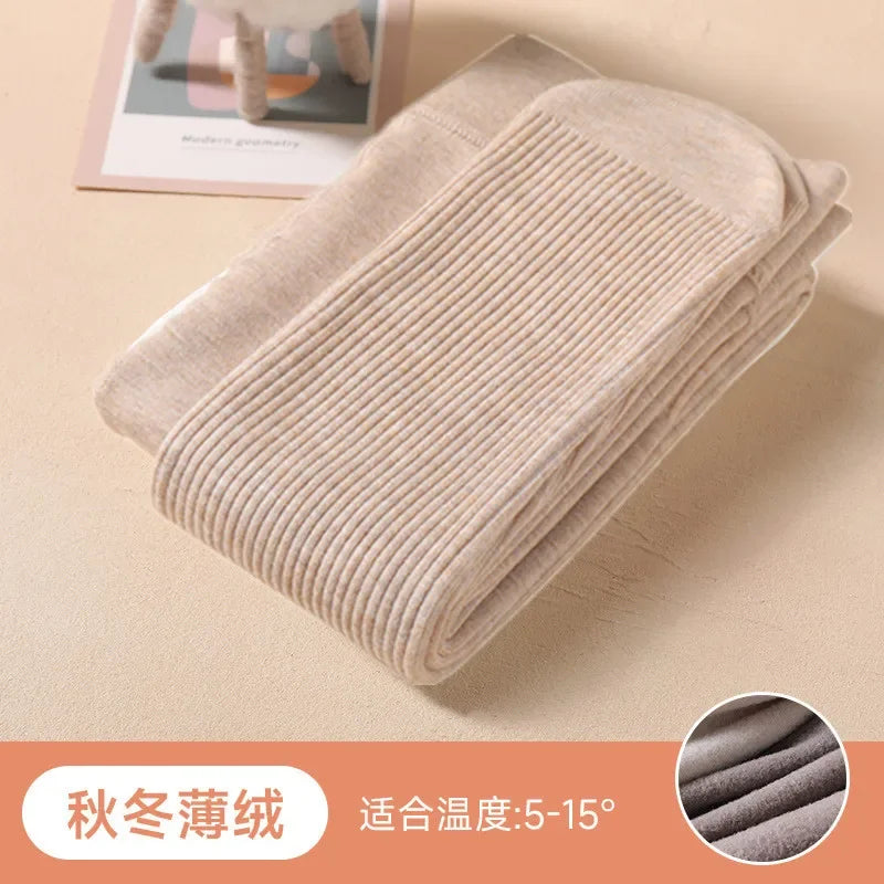 Autumn Winter Thin Plush Vertical Stripe