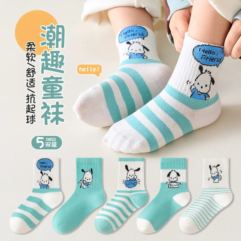 Hello Kitty Kids Socks (5 pairs)