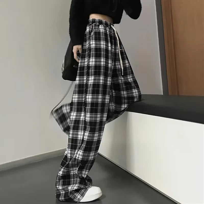 Thin Women Korean Version of High-waisted Wide-leg Pants