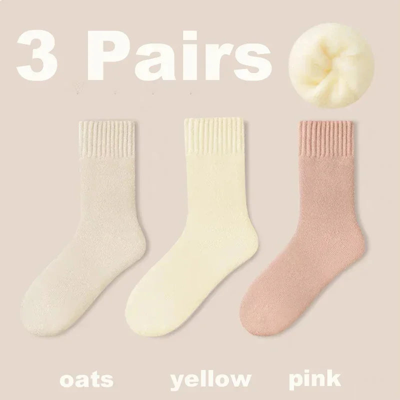 3 Pairs Women Socks Wool