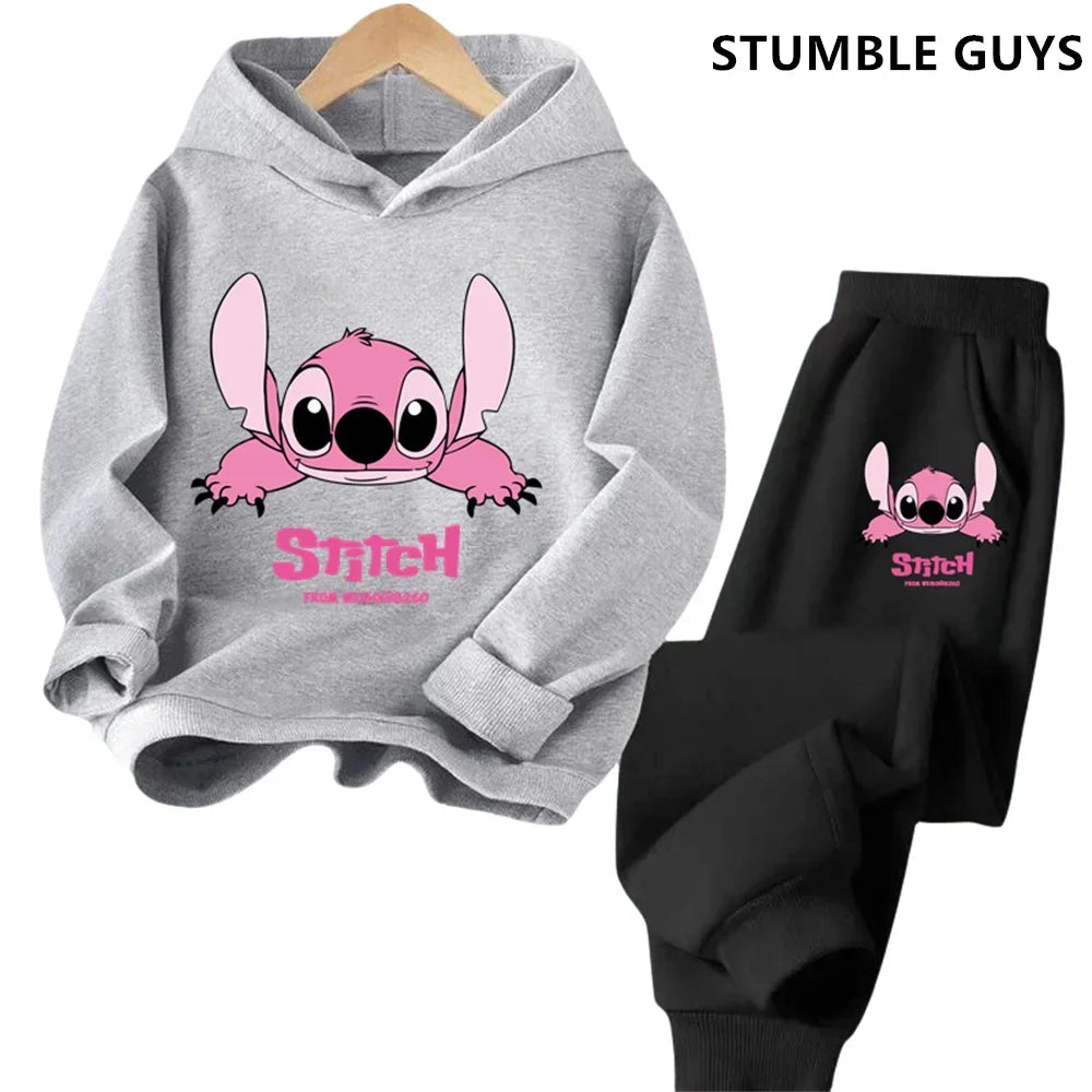 Children Hoodies Stitch  Fashion Pullover Sweatshirt