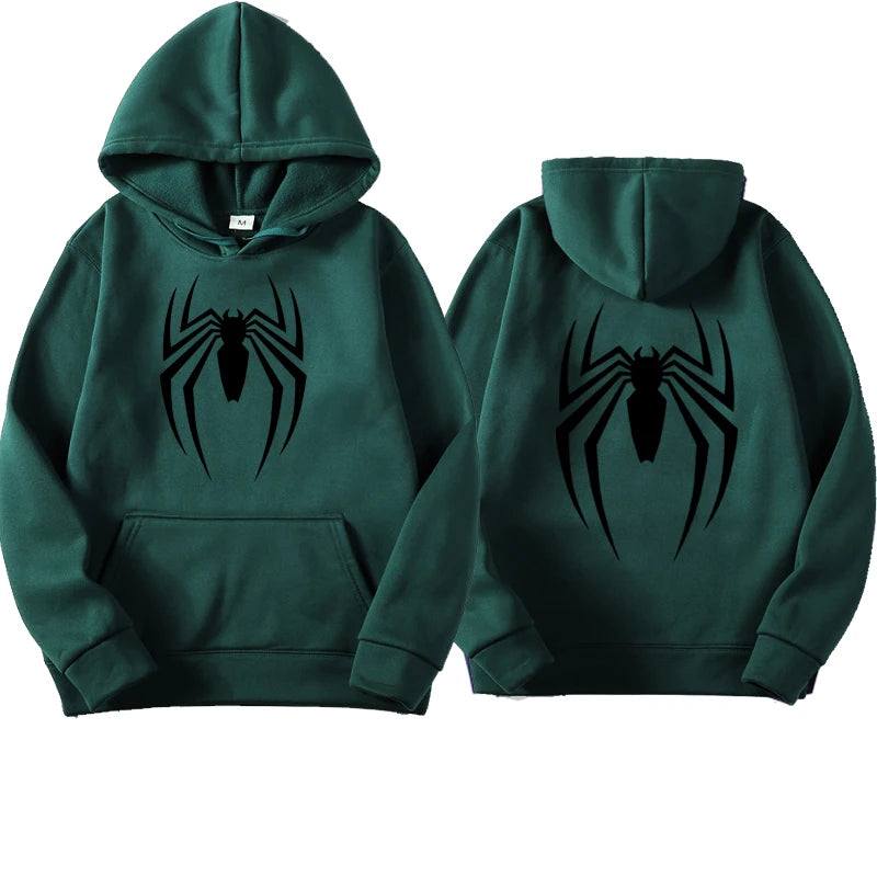 Hoodie Street Fashion Spider Print Sweatshirt