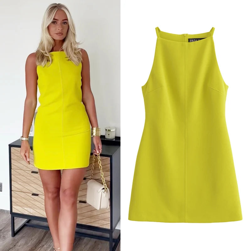 Women Dresses Bodycon Sleeveless Mini Dress