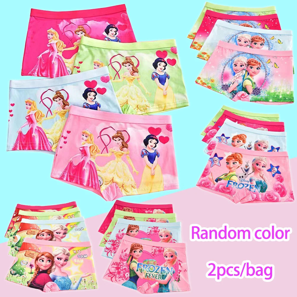 2pcs/Bag New Girl Underwear Anna Elsa princess Cartoon