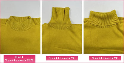 Turtleneck Winter Sweater Women Elegant