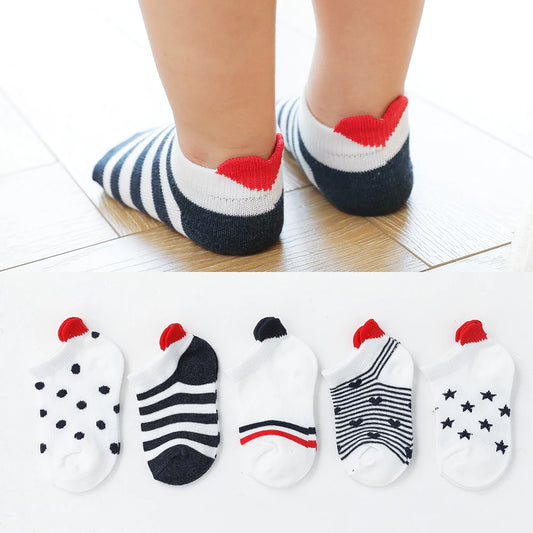 5Pairs/Cute Lovely Short Baby Socks