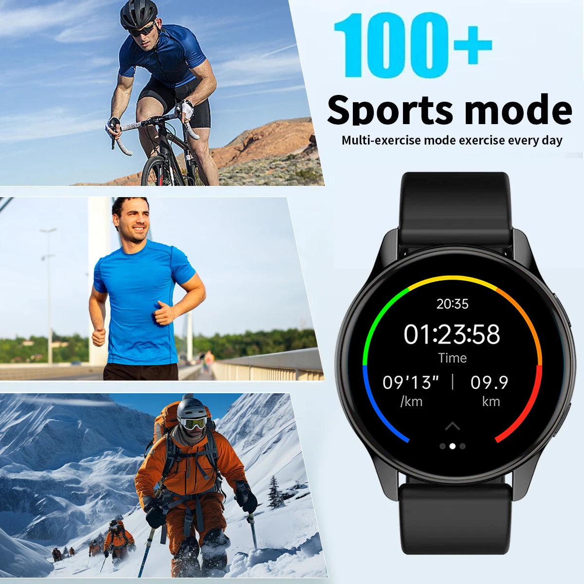 Smart Watch, Wireless Call/Dial, Multi-Sport Mode