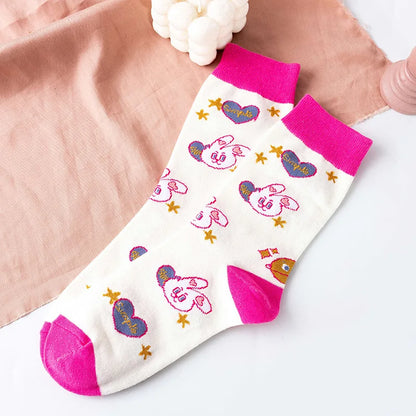 Cartoon Grid  Socks