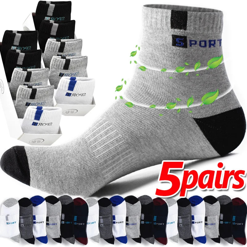 5 PAIRS COTTON SOCKS FOR MEN