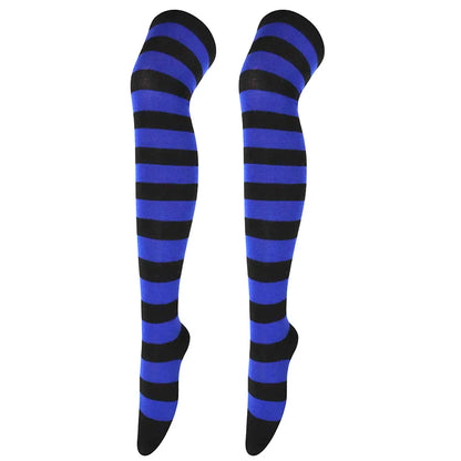 Color Striped Stockings Japanese Over Knee