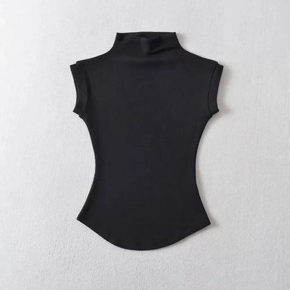 Summer Sexy Turtleneck Sleeveless T-Shirts