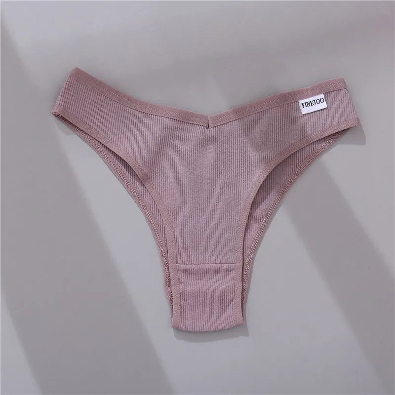 5Pcs/Set Women Cotton Brazilian Panties V Waist