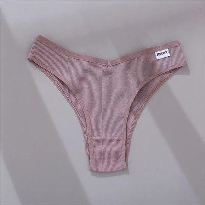 5Pcs/Set Women Cotton Brazilian Panties V Waist