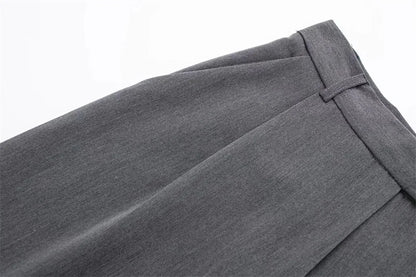 Women's Pants Beige Grey Black Wide Leg Pants