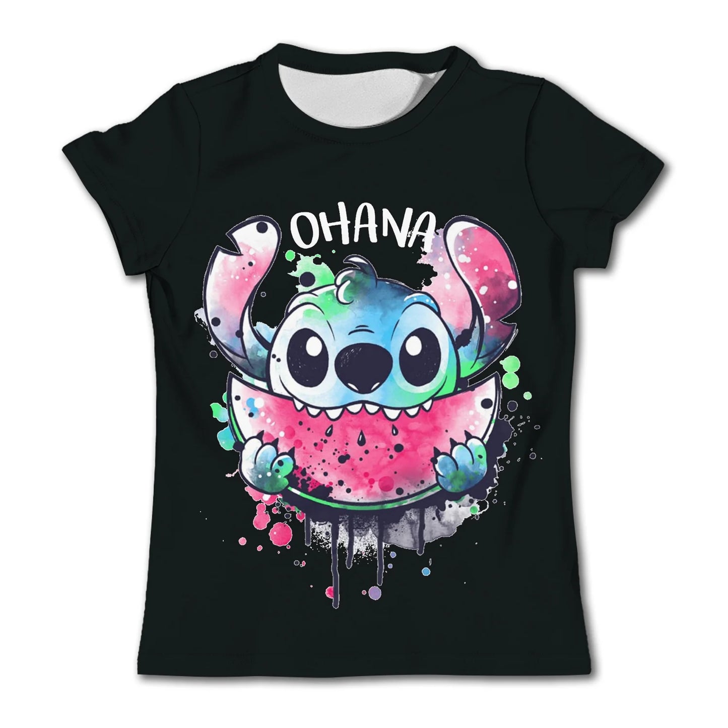 3-4Y Girls Disney Stitch T Shirts Summer