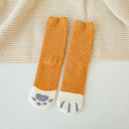 Autumn Winter Socks Cute Cat Claw