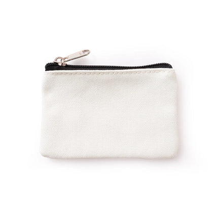 Plain Canvas Cotton Bag Pure Zipper