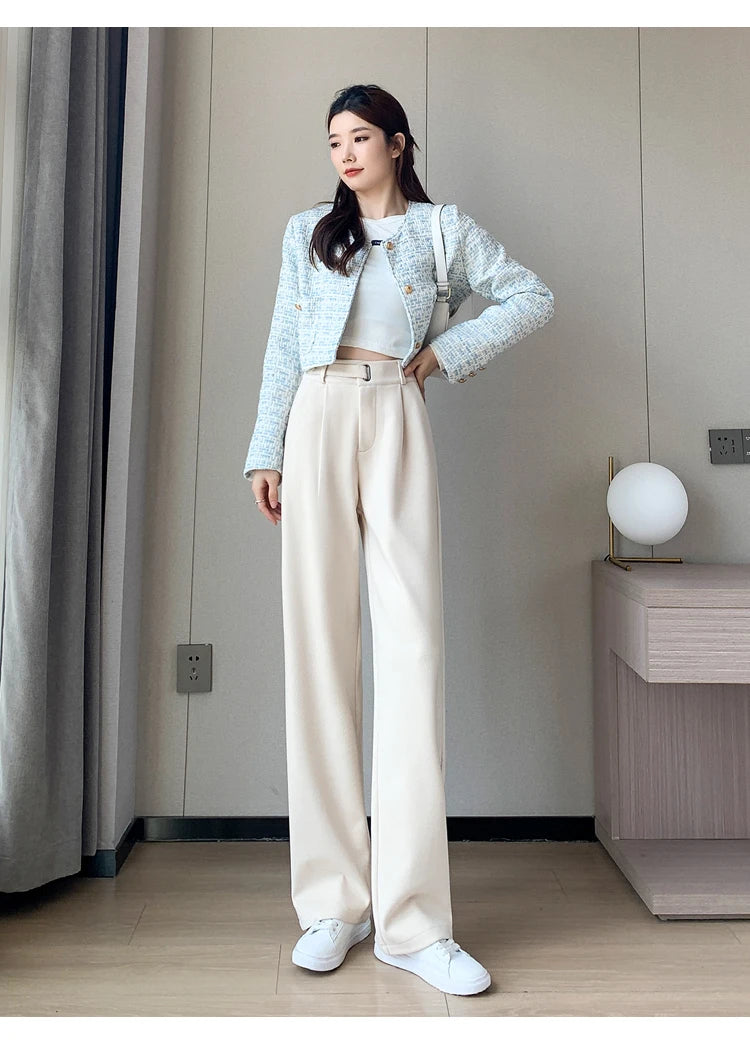 Thicken Woolen Casual Loose Full Length Pants