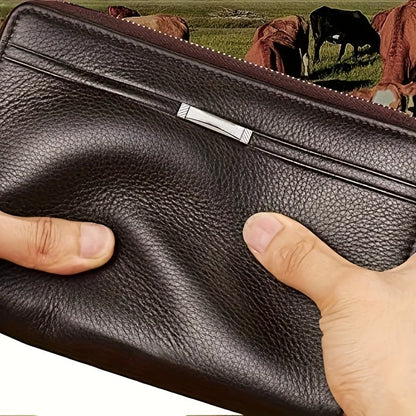 Men Wallet Long Purse Leather Clutch