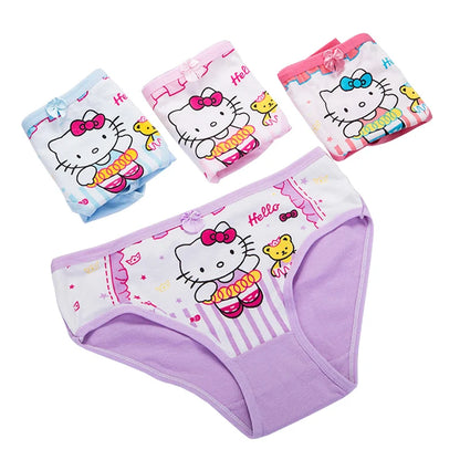 4pcs/Lot Girls  Underwear 100%Cotton Girls Panties