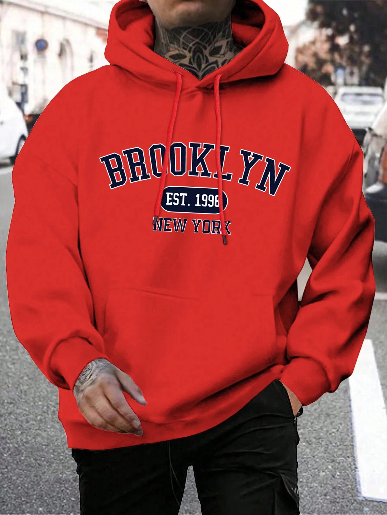 Brooklyn Est 1998 New York Printing Men Hoodies