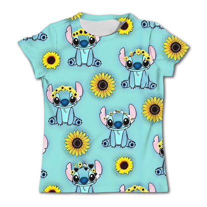 3-4Y Girls Disney Stitch T Shirts Summer