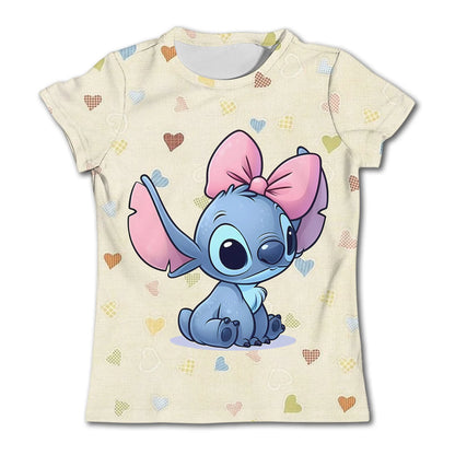 3-4Y Girls Disney Stitch T Shirts Summer