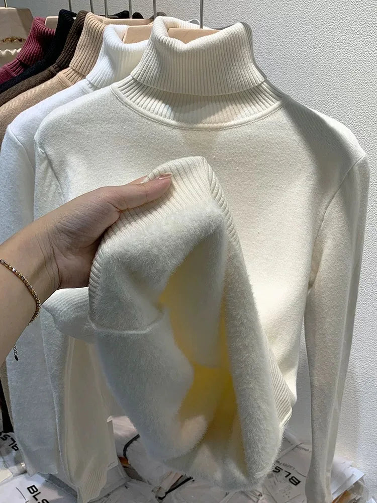 Turtleneck Winter Sweater Women Elegant