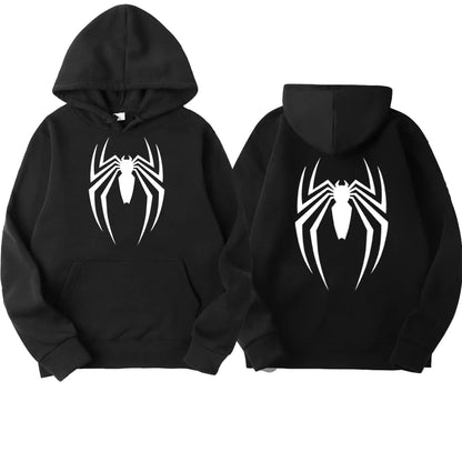 Hoodie Street Fashion Spider Print Sweatshirt