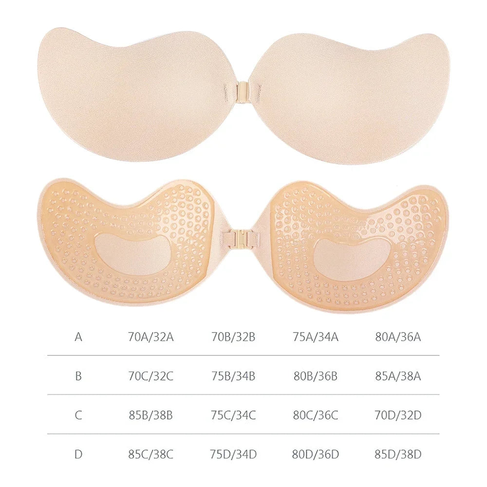 Invisible Strapless Adhesive Stick Bra Strapless Push Up