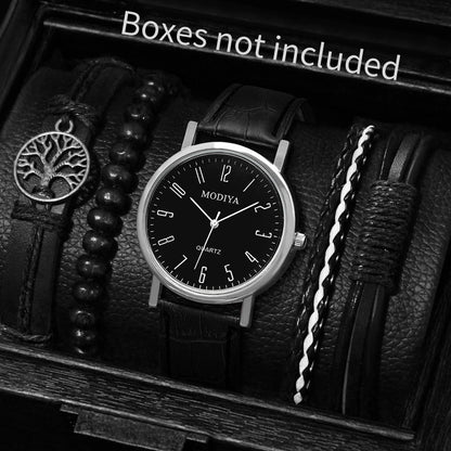 5pcs Men Business Quartz Watches