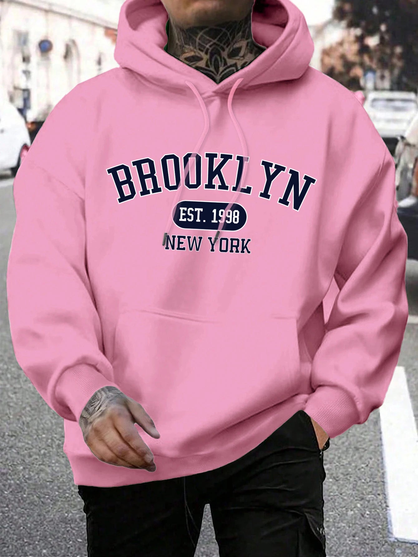 Brooklyn Est 1998 New York Printing Men Hoodies