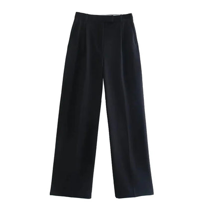 Women's Pants Beige Grey Black Wide Leg Pants