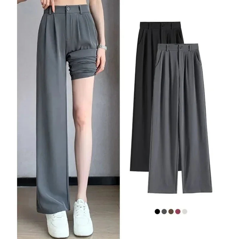 Women Suit Pants Lady Baggy