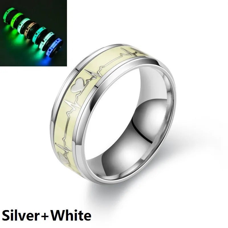 Stainless Steel Luminous Finger Rings