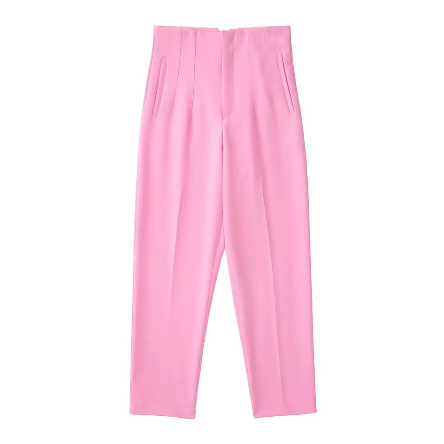 Women Fashion Straight Pants High Waist