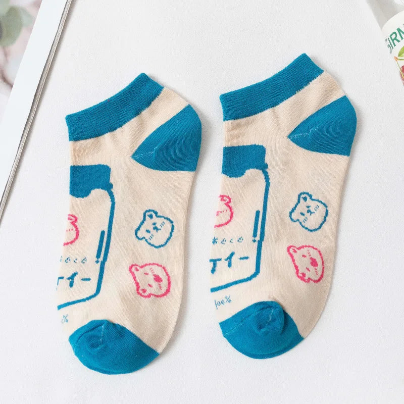 Cartoon Grid  Socks