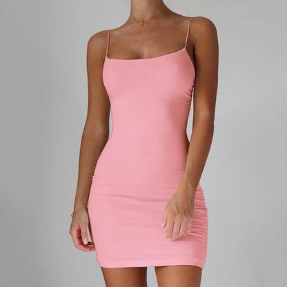 Summer Spaghetti Strap Mini Dress