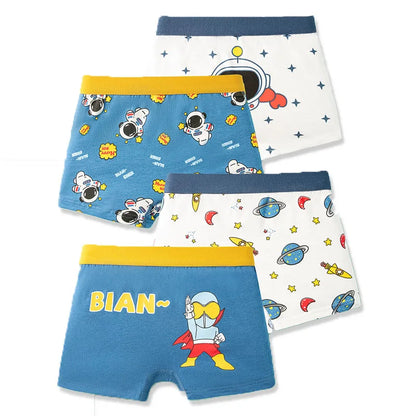 4 Pcs/Set Kids Boys Underwear Cotton Children Boxer