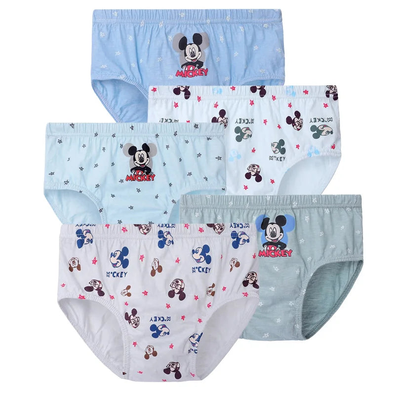 5 Pieces/Lot Children Underwear Cartoon Mickey Boys Panties