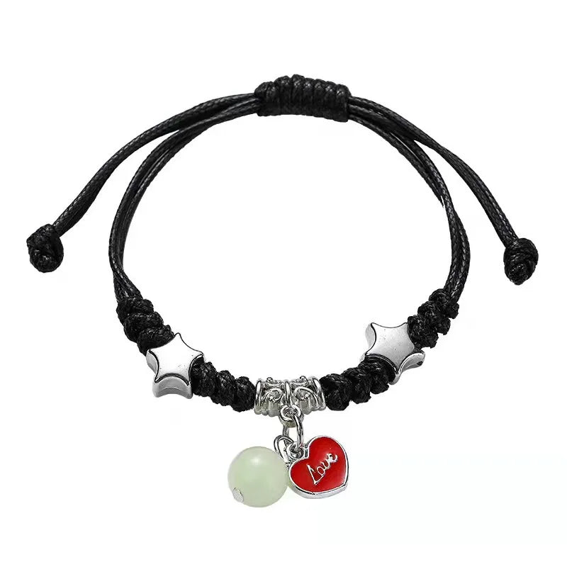 Fashion Luminous Beads Star Couple Bracelet