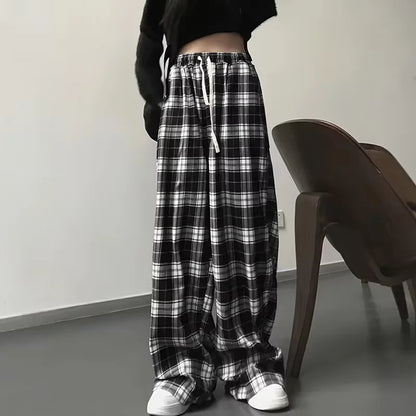 Thin Women Korean Version of High-waisted Wide-leg Pants