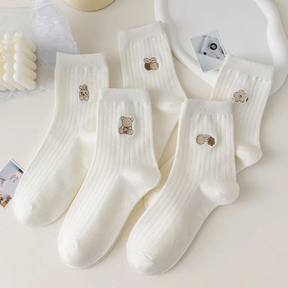 5 Pairs Women's Round Neck Socks